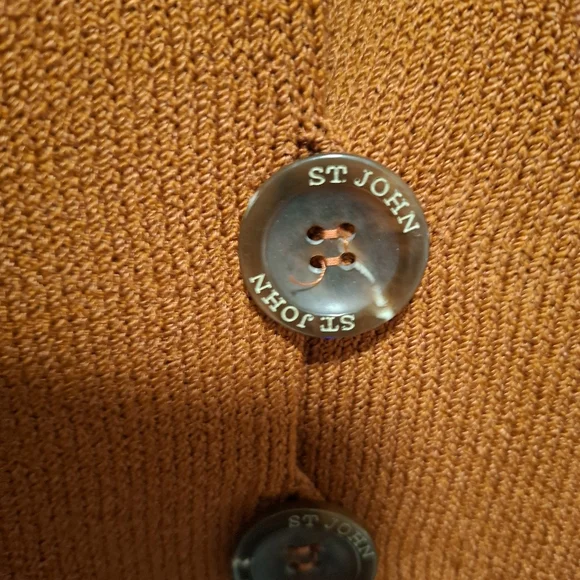 St. John Sport Burnt Orange Wool Blend Jacket Blazer Size Medium - Picture 7 of 10